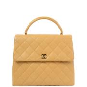 Pre-owned Fabric handbags Chanel Vintage , Beige , Dames