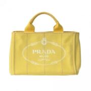 Pre-owned Canvas prada-bags Prada Vintage , Yellow , Dames