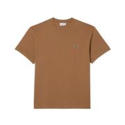 Casual Tee Shirt Th7318 Lacoste , Brown , Heren