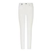 Witte Skinny Broek van Katoen Armani Exchange , White , Dames