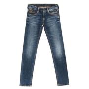 Blauwe Saturn Straight Leg Broek Pepe Jeans , Blue , Dames