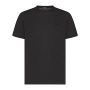 Donkerbruin Katoenen Crew Neck T-shirt Ermenegildo Zegna , Brown , Her...