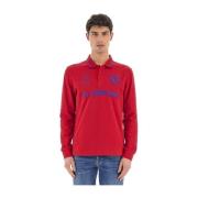 Rode polo met logo La Martina , Red , Heren