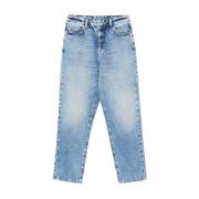 Hoge Taille Tapered Denim Jeans Patrizia Pepe , Blue , Dames