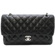 Pre-owned Leather shoulder-bags Chanel Vintage , Black , Dames