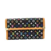 Pre-owned Canvas wallets Louis Vuitton Vintage , Black , Dames