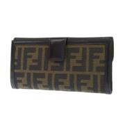 Pre-owned Leather wallets Fendi Vintage , Brown , Dames