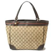 Pre-owned Canvas gucci-bags Gucci Vintage , Beige , Dames