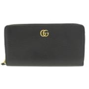 Pre-owned Leather wallets Gucci Vintage , Black , Dames