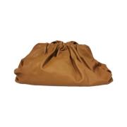 Pre-owned Leather clutches Bottega Veneta Vintage , Brown , Dames