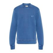 Sweatshirt met geborduurd logo Woolrich , Blue , Heren