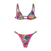 Driehoekige bikini met vaste Braziliaanse slip Me-Fui , Multicolor , D...