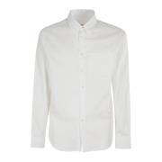 Slim Fit Weave Overhemd Kenzo , White , Heren