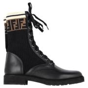 Pre-owned Leather boots Fendi Vintage , Black , Dames