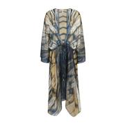 Zijden Strand Cover-Up Kimono MultiColour Mona Swims , Multicolor , Da...