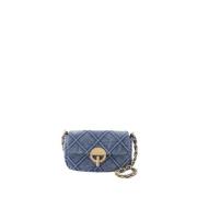 Blauwe Moon Crossbody Katoen Strass Vanessa Bruno , Blue , Dames