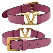 Pre-owned Leather bracelets Valentino Vintage , Purple , Dames