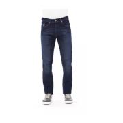 Contraststiksel Heren Jeans Baldinini , Blue , Heren