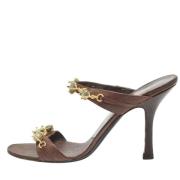 Pre-owned Leather sandals Valentino Vintage , Brown , Dames