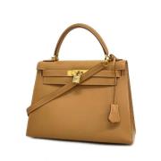 Pre-owned Leather handbags Hermès Vintage , Brown , Dames