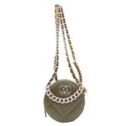 Pre-owned Leather shoulder-bags Chanel Vintage , Beige , Dames