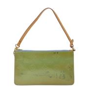 Pre-owned Leather clutches Louis Vuitton Vintage , Green , Dames