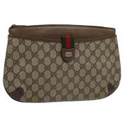 Pre-owned Canvas clutches Gucci Vintage , Brown , Dames