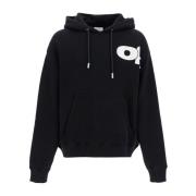 Oversized Hoodie met Logo Print Off White , Black , Heren