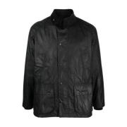 Zwarte Bedale Waxjas Barbour , Black , Heren