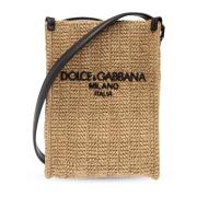 Schoudertas met logo Dolce & Gabbana , Beige , Heren