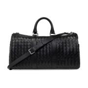 Leren Carry-on Tas Bottega Veneta , Black , Heren