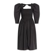 Jurk met ruches Ganni , Black , Dames