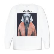 Sweatshirt met Bacco-logo Max Mara , White , Dames