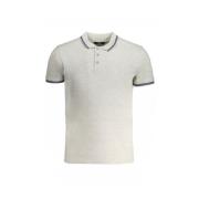 Grijze Katoenen Poloshirt met Borduursel Cavalli Class , Gray , Heren