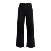 Straight Leg Jeans Ganni , Black , Dames