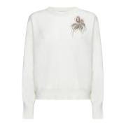 Kasjmier Crew Neck Sweater Wit Brunello Cucinelli , White , Dames