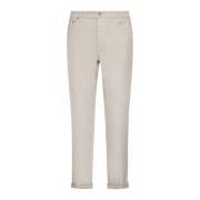 Witte Stretch Denim Straight Leg Jeans Brunello Cucinelli , Beige , He...