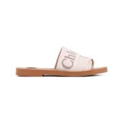 Woody Flat Mules Chloé , Beige , Dames