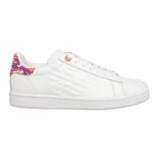 Eenvoudige Vetersneakers Emporio Armani EA7 , White , Dames