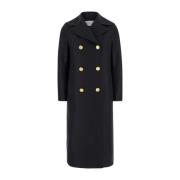 Zwarte Militaire Jas Gouden Knopen Wol Harris Wharf London , Black , D...