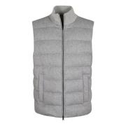 Lichtgrijs Kasjmier/Zijden Gilet Herno , Gray , Heren