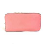 Pre-owned Leather wallets Hermès Vintage , Pink , Dames