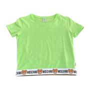 Katoenen T-shirt met korte mouwen voor vrouwen Moschino , Green , Dame...