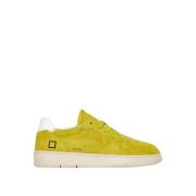 Gele Leren Sneakers D.a.t.e. , Yellow , Heren