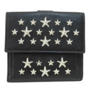 Pre-owned Leather wallets Jimmy Choo Pre-owned , Black , Dames