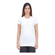 Witte T-shirt met korte mouwen en logodetail Armani Exchange , White ,...