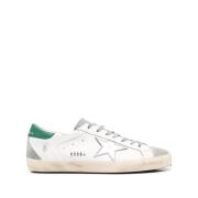 Gelamineerde ster leren sneakers Golden Goose , White , Heren