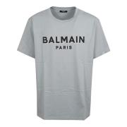 Flock & Foil T-Shirt - Bulky Fit Balmain , Gray , Heren