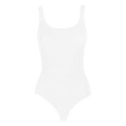 Witte Mouwloze Top van Katoenmix Wolford , White , Dames