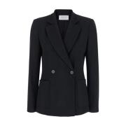 Zwarte Blazer met Schoudervullingen Harris Wharf London , Black , Dame...